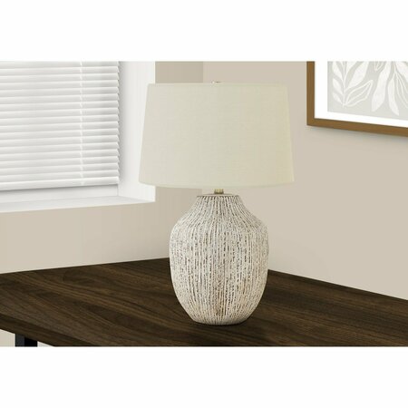 MONARCH SPECIALTIES Lighting, 26 in.H, Table Lamp, Cream Ceramic, Ivory / Cream Shade, Transitional I 9719